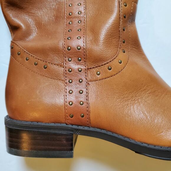 NEW Sam Edelman Prina 2 Leather Tall Boots Whiskey Size 6M WC Wide Calf - Picture 6 of 11